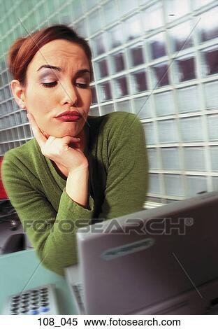 Business woman at computer View Large Photo Image Stock Photography - Business woman at computer. Fotosearch
