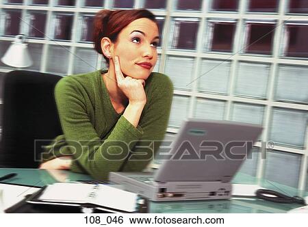 Business woman in office View Large Photo Image Stock Photograph - Business woman in office. Fotosearch