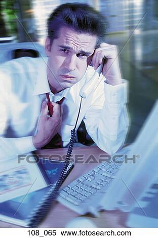 Stock Photography - Businessman on phone. Fotosearch