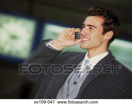 Stock Photo - Businessman on phone. Fotosearch