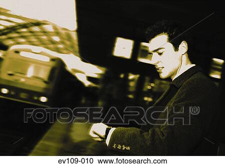 Businessman on platform View Large Photo Image Stock Image - Businessman on platform. Fotosearch