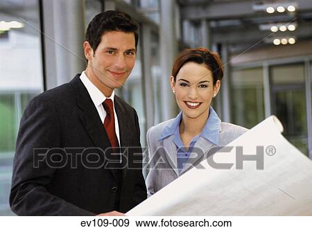 Stock Photo - Smiling business people. Fotosearch