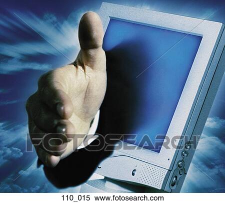 Computer handshake View Large Photo Image Stock Photography - Computer handshake. Fotosearch