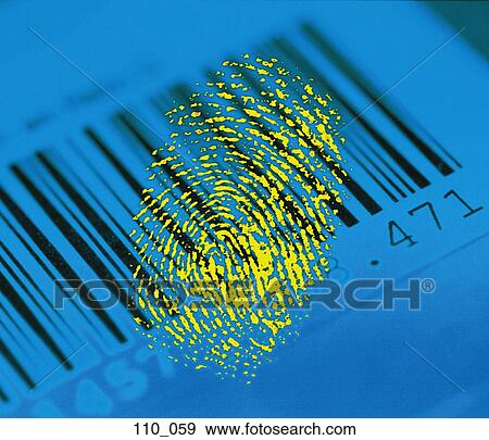 Stock Photo - Electronic fingerprint. Fotosearch