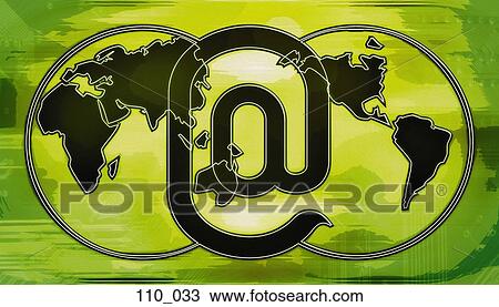 Stock Image - Global Internet. Fotosearch