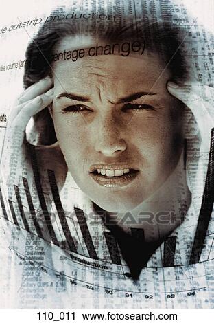 Stock Image - Woman and stock market. Fotosearch
