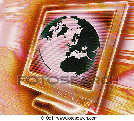 World computerisation View Large Photo Image Stock Image - World computerisation. Fotosearch