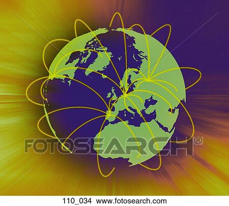 Picture - World networking. Fotosearch