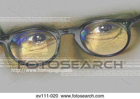 Stock Image - Eyes on the web. Fotosearch