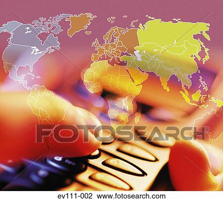 Stock Image - Global communication. Fotosearch