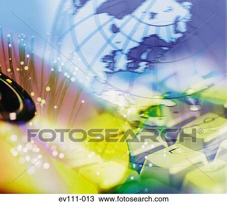 Stock Image - Global information technology. Fotosearch