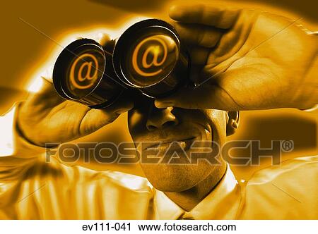Man with binoculars View Large Photo Image Stock Image - Man with binoculars. Fotosearch