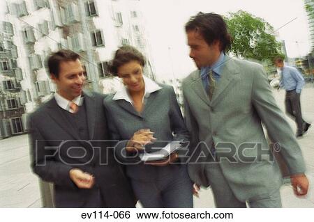 Stock Photograph - Business people outdoors. Fotosearch