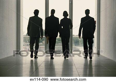 Stock Image - Business people walking. Fotosearch