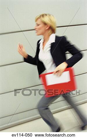 Business woman running View Large Photo Image Stock Image - Business woman running. Fotosearch