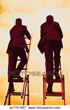 Stock Photo - Climbing the ladder. Fotosearch