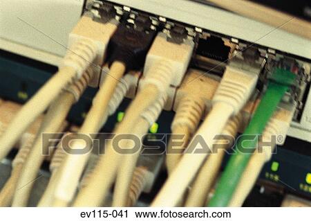 Stock Image - Computer cables. Fotosearch