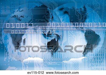 Stock Image - Techological world. Fotosearch