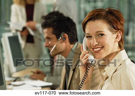 Arkistokuva - Call centre. Fotosearch