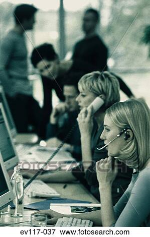 Call centre View Large Photo Image Stock Photo - Call centre. Fotosearch