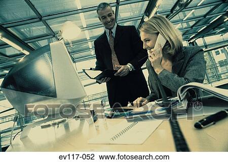 Stock Image - People in office. Fotosearch