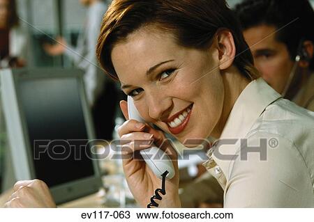 Woman in call centre View Large Photo Image Stock Image - Woman in call centre. Fotosearch
