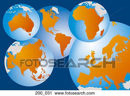 Earth globes View Large Photo Image Stock Image - Earth globes. Fotosearch