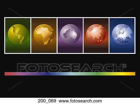 Earth globes View Large Photo Image Stock Photo - Earth globes. Fotosearch