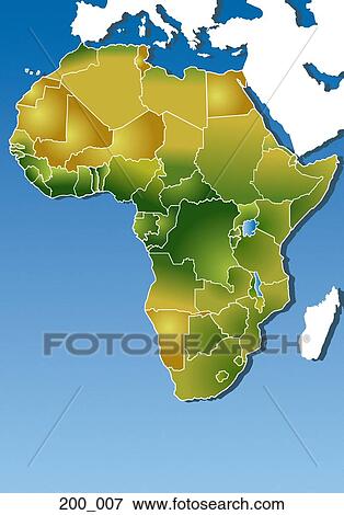 Stock Photo - Map of Africa. Fotosearch
