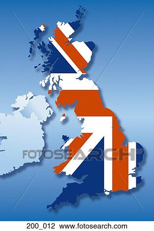 Stock Image - Map of Britain. Fotosearch