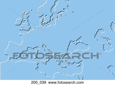 Stock Photo - Map of Europe. Fotosearch