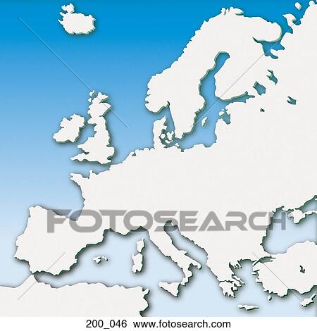 Map of Europe View Large Photo Image Stock Photograph - Map of Europe. Fotosearch