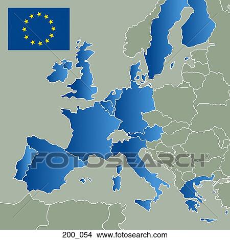 Map of European Community View Large Photo Image Picture - Map of European Community. Fotosearch