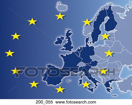 Map of European Community View Large Photo Image Stock Photography - Map of European Community. Fotosearch
