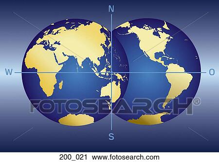 Stock Image - Map of the world. Fotosearch