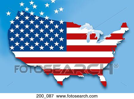 Map of USA View Large Photo Image Stock Photo - Map of USA. Fotosearch