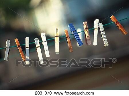 Stock Image - Clothes pegs. Fotosearch