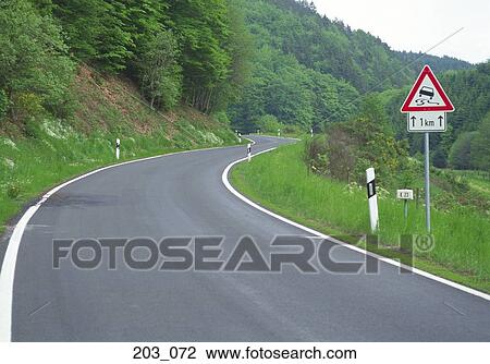 Stock Image - Country road. Fotosearch