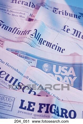 Stock Image - International press. Fotosearch