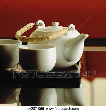 Teapot and cups View Large Photo Image Stock Photograph - Teapot and cups. Fotosearch