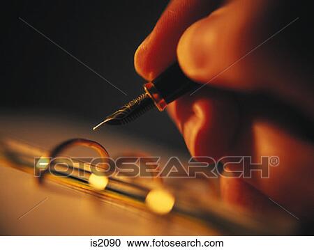 Stock Image - Pen and paper. Fotosearch