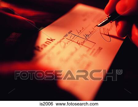 Writing cheque View Large Photo Image Stock Photograph - Writing cheque. Fotosearch