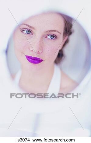 Woman in mirror View Large Photo Image Picture - Woman in mirror. Fotosearch