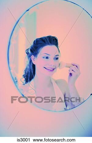 Woman in mirror View Large Photo Image Stock Image - Woman in mirror. Fotosearch