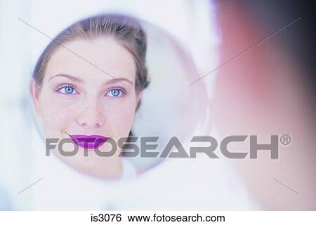 Woman in mirror View Large Photo Image Stock Photograph - Woman in mirror. Fotosearch