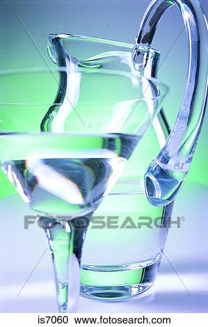 Stock Image - Glass and jug. Fotosearch