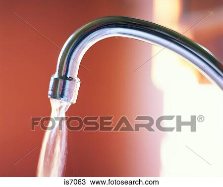 Stock Image - Running tap. Fotosearch