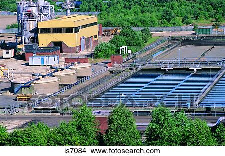Picture - Sewage works. Fotosearch
