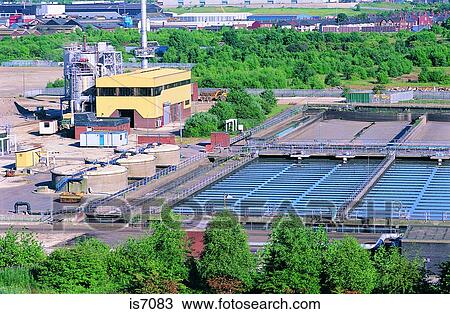 Stock Image - Sewage works. Fotosearch