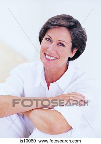 Stock Image - Portrait of woman. Fotosearch